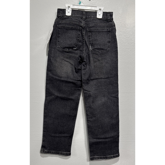 Wonder Nation Skate Fit Jeans Boys 8 Faded Black Denim Adjustable Waist Distress - Picture 2 of 12